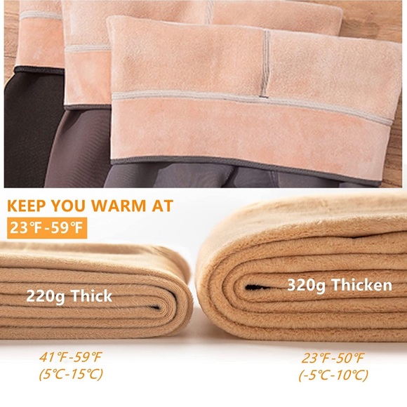 Women Winter Tights Fleece Lined Pantyhose Warm Leggings Fake Translucent Tights - Picture 6 of 7